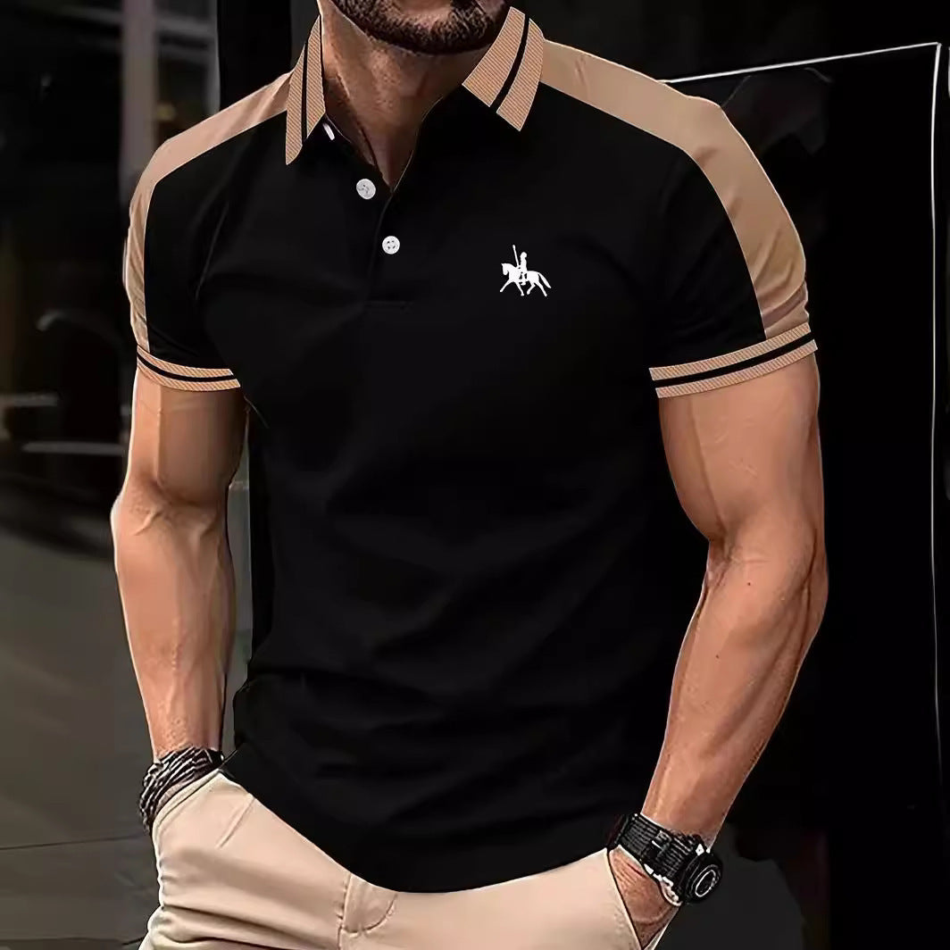 Men's Daily Lapel Short Sleeve T-Shirt