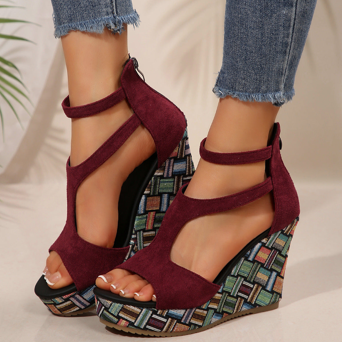 Women's Ankle-strap Buckle Hemp-soled Sandals