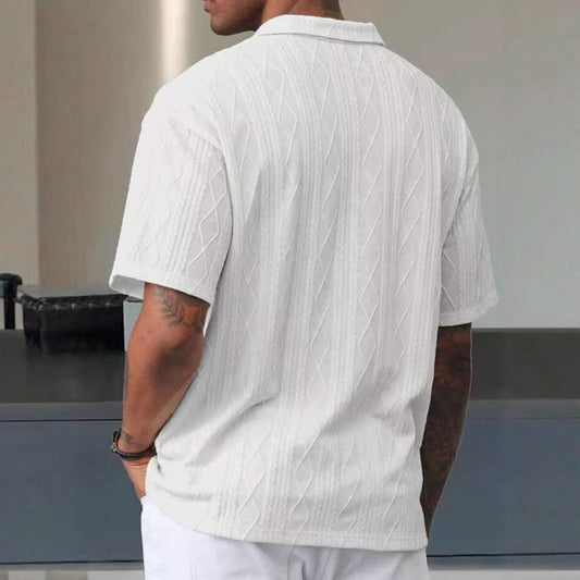 T-shirt Sleeve Loose Texture Knitted