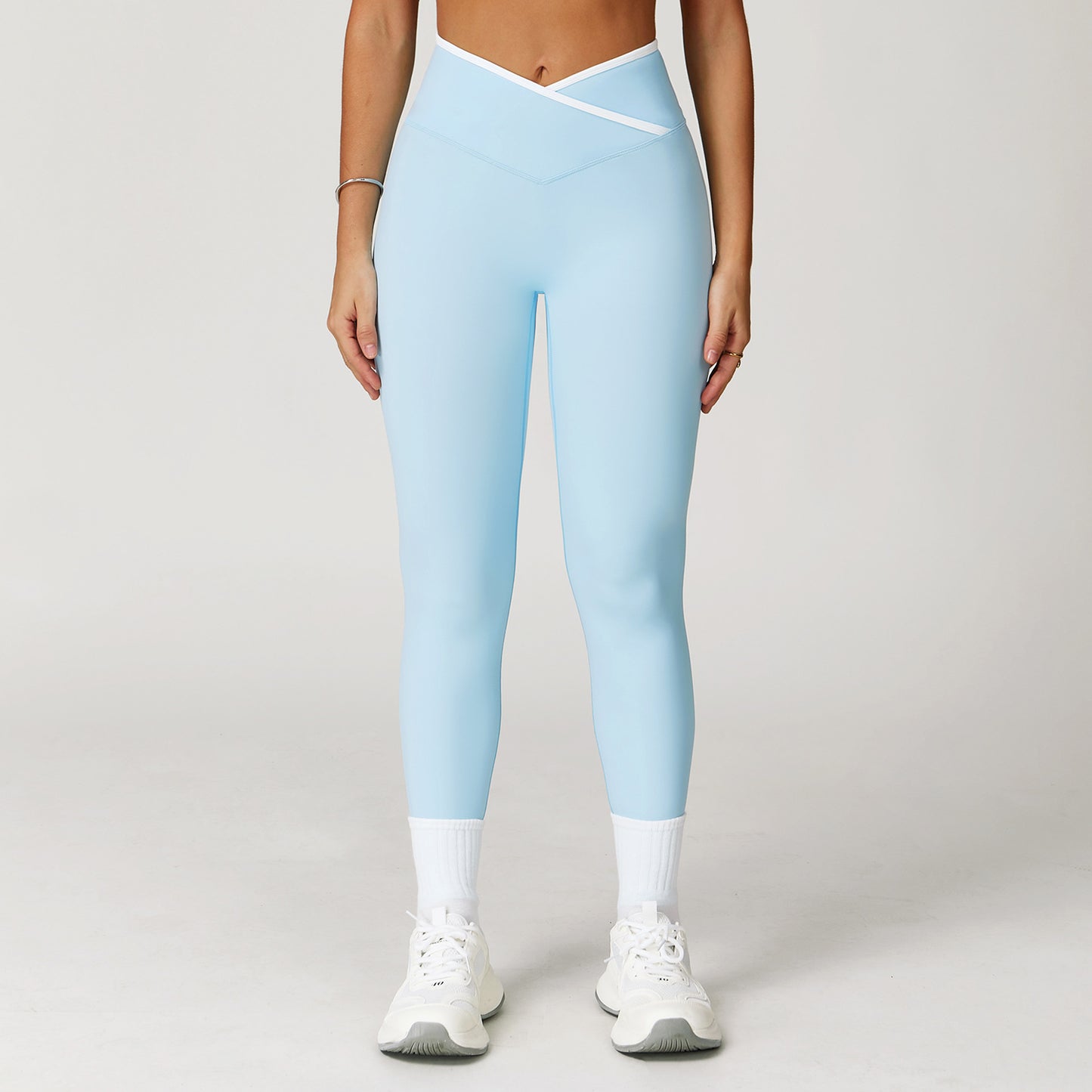 Skinny Fitness Pants Cross High Waist