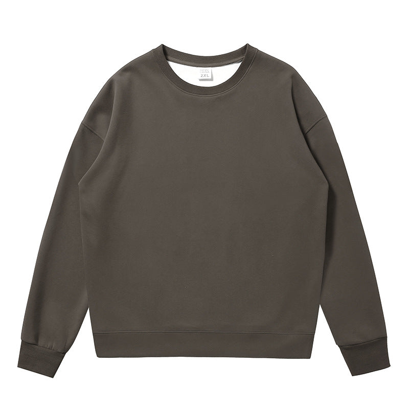 Non-gender Earth Color Round Neck Sweatshirts