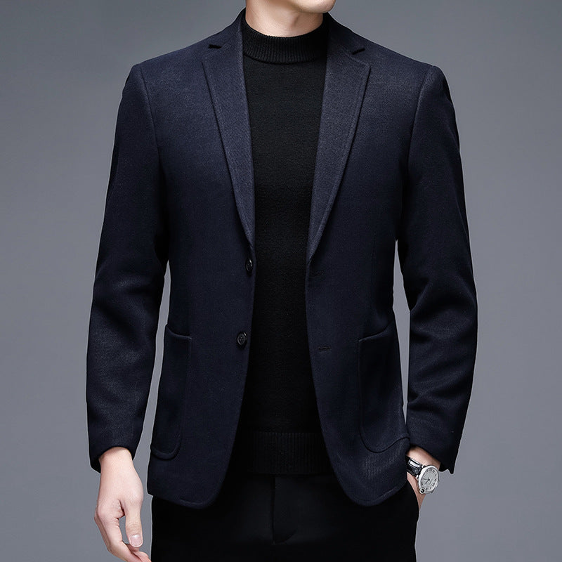 Men's Woolen Suit Thick Warm Jacket