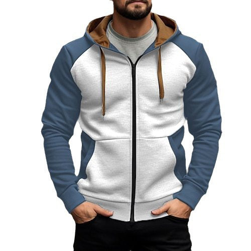 Trendy Loose-fitting Hoodie Zipper Jacket