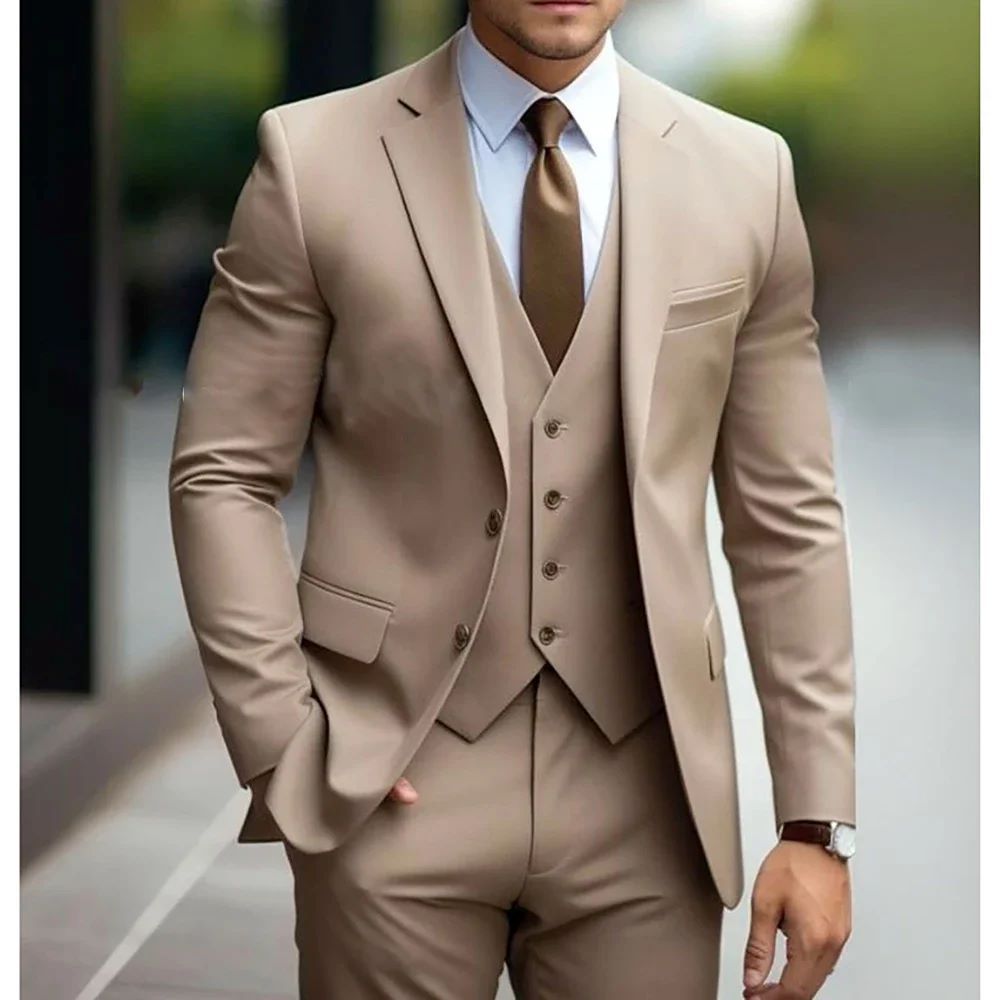 Three-piece Suit For Bridegroom Men's Wedding