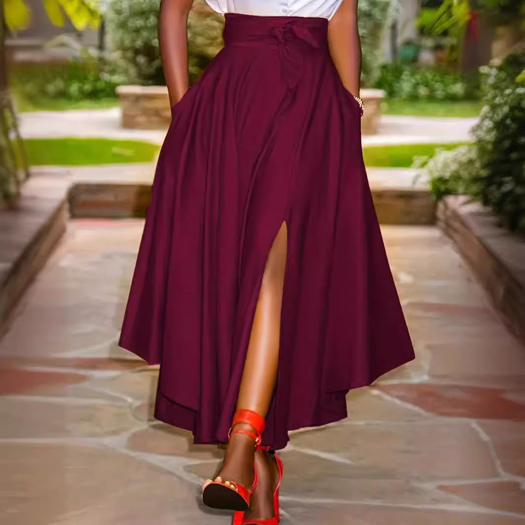 Women's Midi Skirt Ruffled Skirt