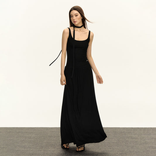 American Retro Halter Straps Women Dress