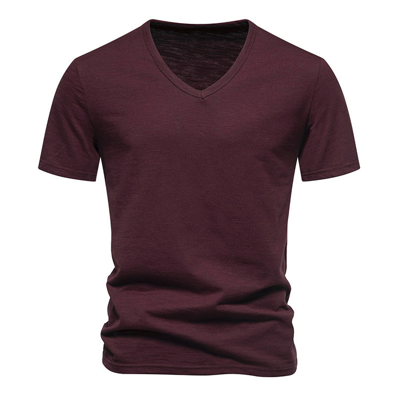 Men's Slub Cotton Bottoming T-Shirt