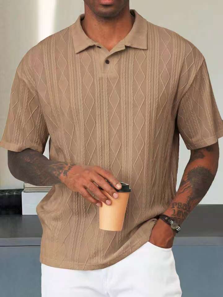 T-shirt Sleeve Loose Texture Knitted