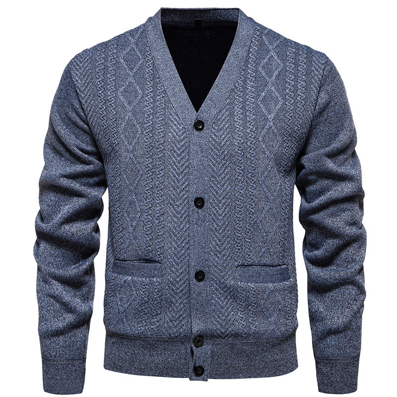 Men's Long-sleeved Striped Sweater Top