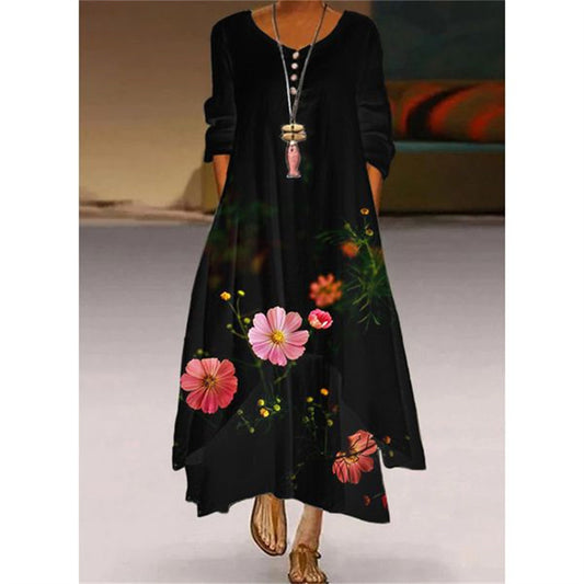 Women's Polyester Long Sleeve Dress