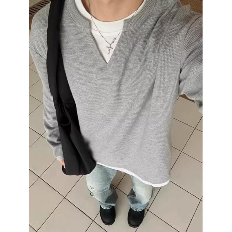 Capless Round Neck Two-piece Sweatshirts