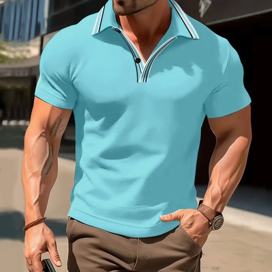Men's Loose Color Short-sleeved T-shirt