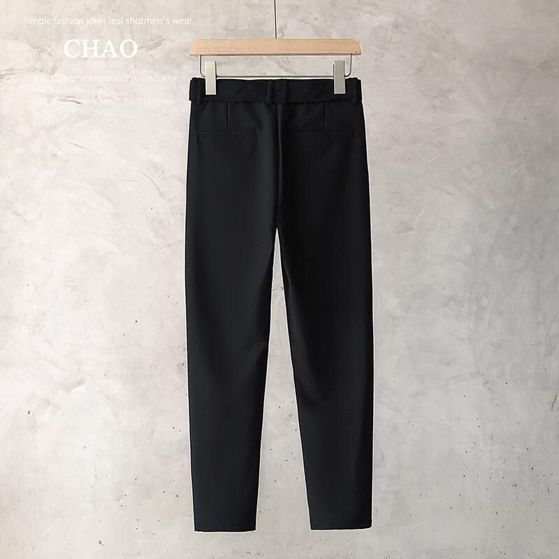 Men's Slim Straight Small Trousers