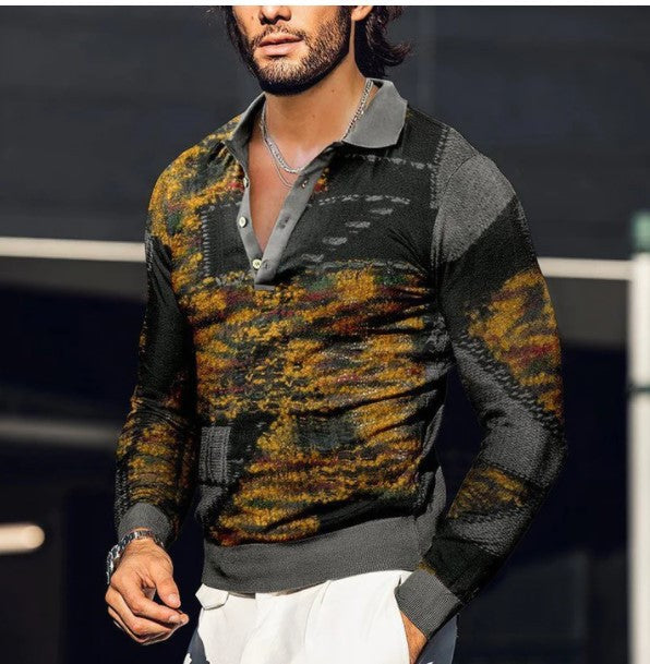 Fashion Men's Long-sleeved T-Shirt