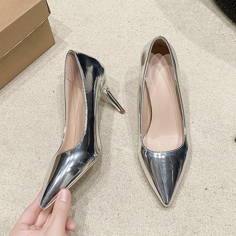Slip-on High-grade Stiletto Heel Heel Shoes