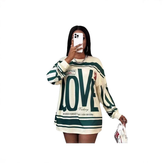 Ladie's Lazy Loose Long Sleeve Tops