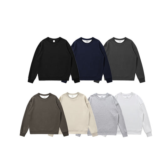 Non-gender Earth Color Round Neck Sweatshirts