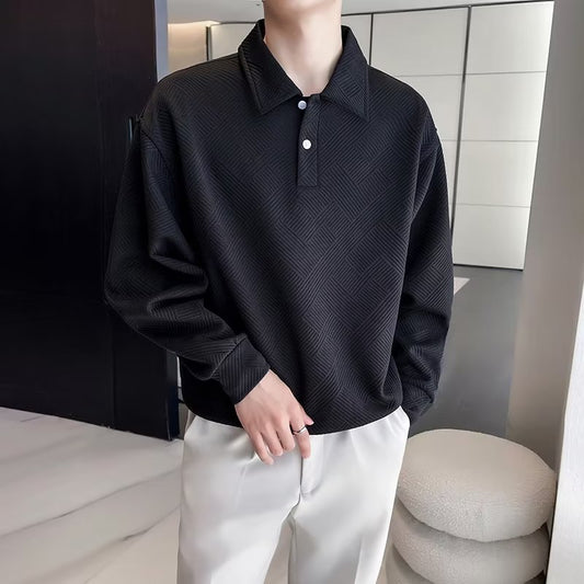 Men's Mature And Stable Lapel Sweatshirts