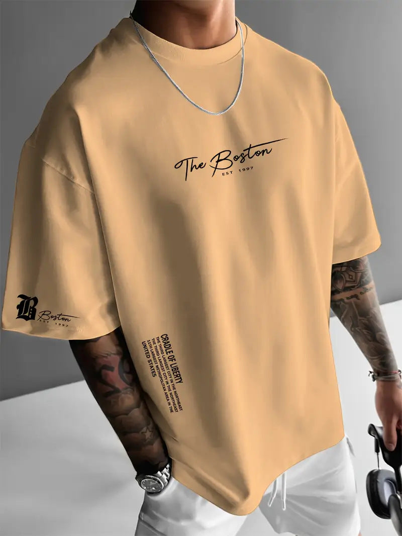 Men's Round Neck Loose Short Sleeve T-Shirt