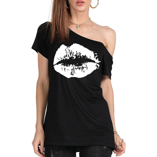 Women's Loose Shoulder Versatile T-shirt
