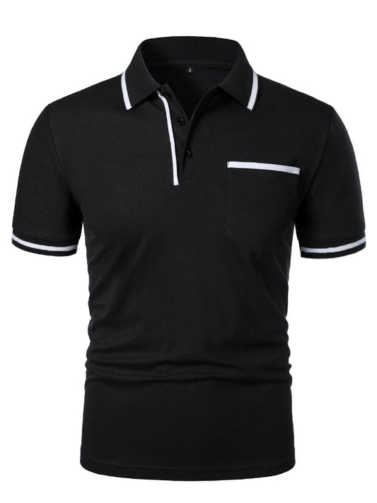 Men's Lapel Short Sleeve T-shirt