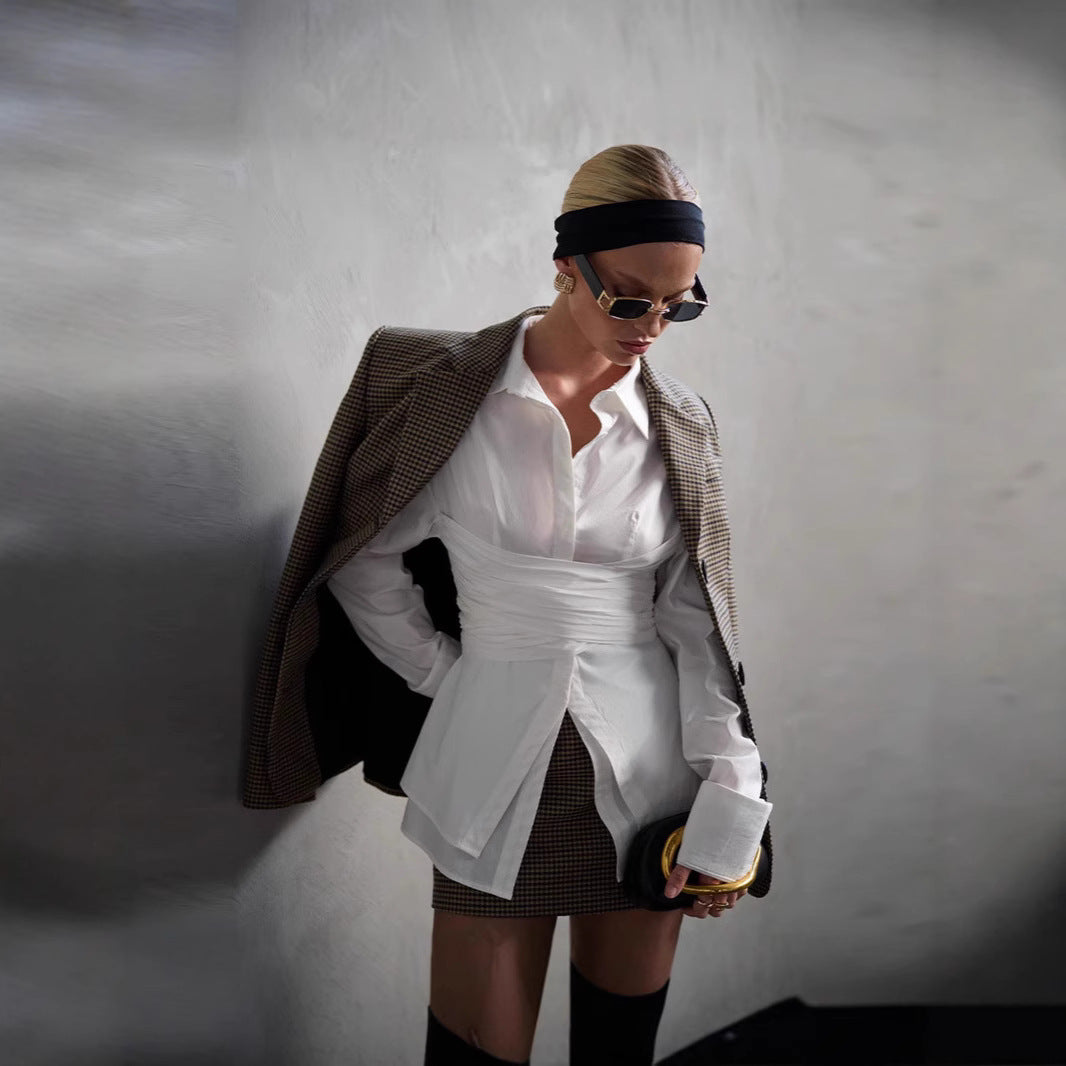 Loose Slimming Long-sleeved Shirt