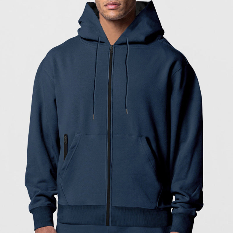 Long-sleeve Zipper Hooded Fleece Warm Sweatshirt