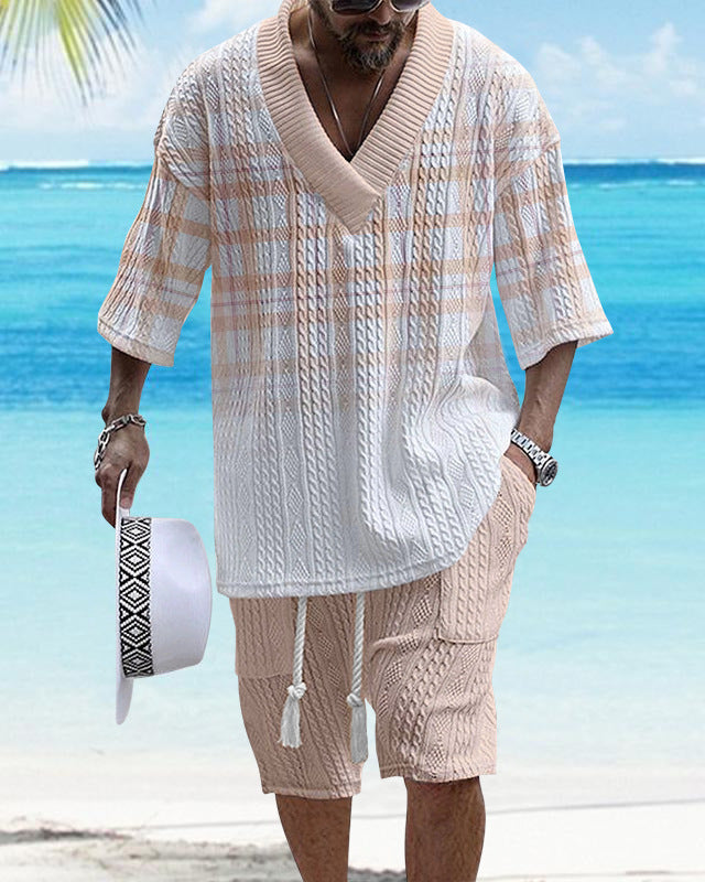 Fashion Men's Summer Loose Short Sports Suit