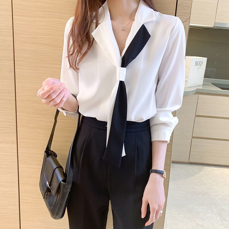 Women's Suit Collar White Shirt