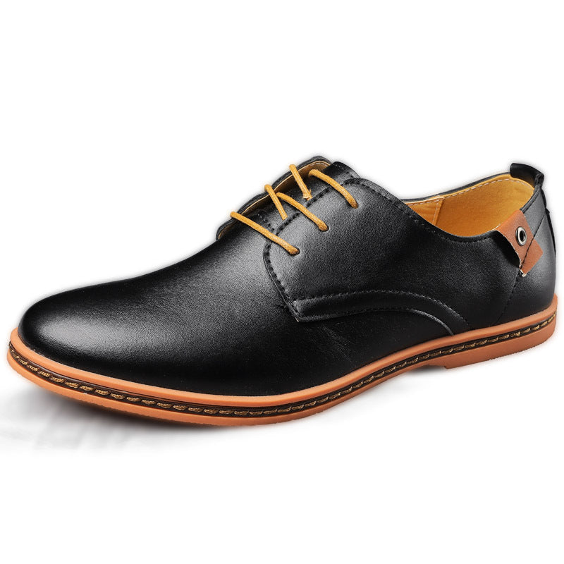 Men's Shoes Leather Surface Lace-up Pumps