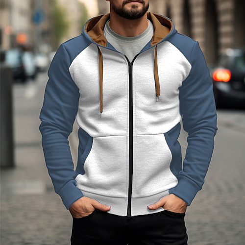 Trendy Loose-fitting Hoodie Zipper Jacket