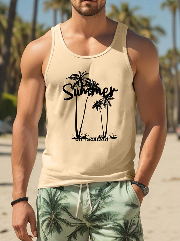 Men's Sleeveless T-shirt Hawaiian Style