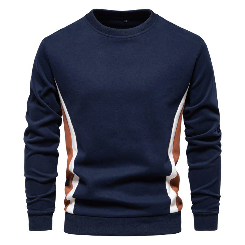 Men Slim Fit Long Sleeves Patchwork Sweatshirt