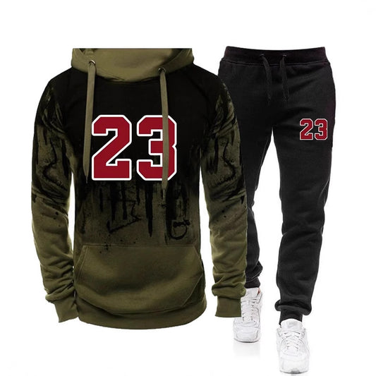 Men's Sport Splashed Sportswear Hooded