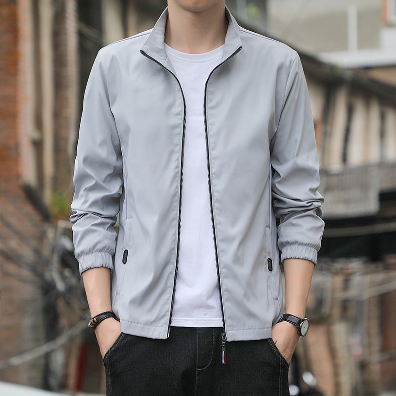 Men Stand Collar Jacket Coat