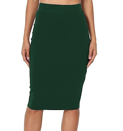 High Waist Over Knee Pencil Skirt