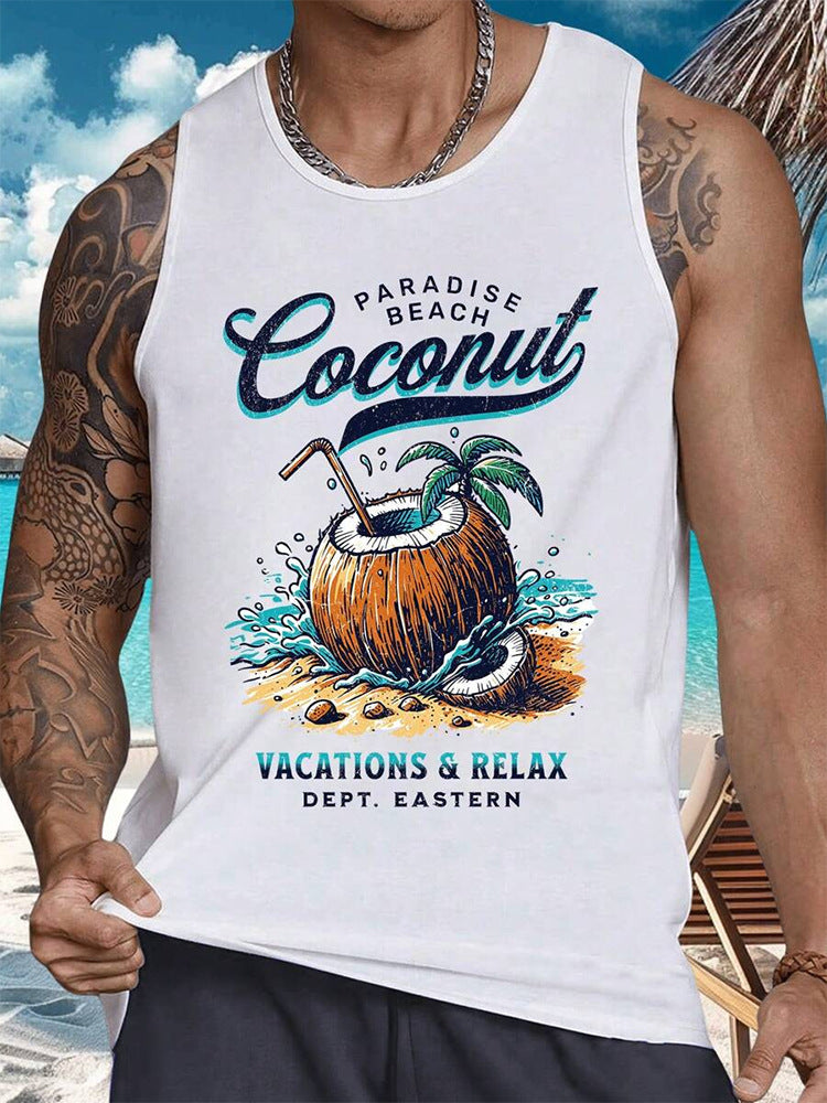 Men's Sleeveless T-shirt Hawaiian Style