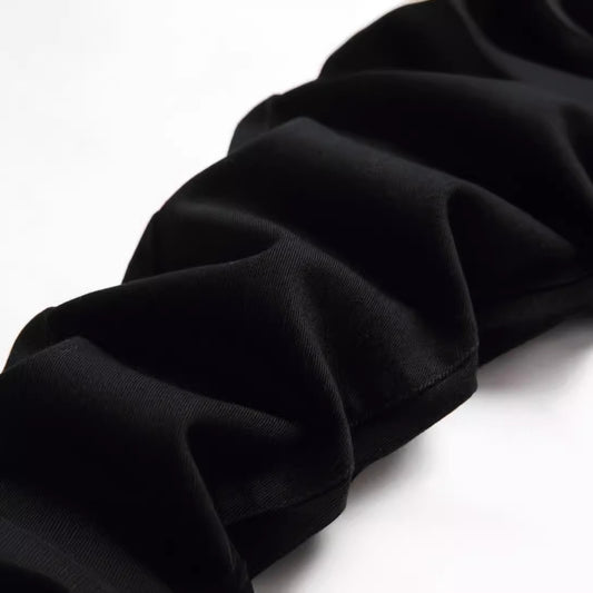 Black Elastic Straight Jeans