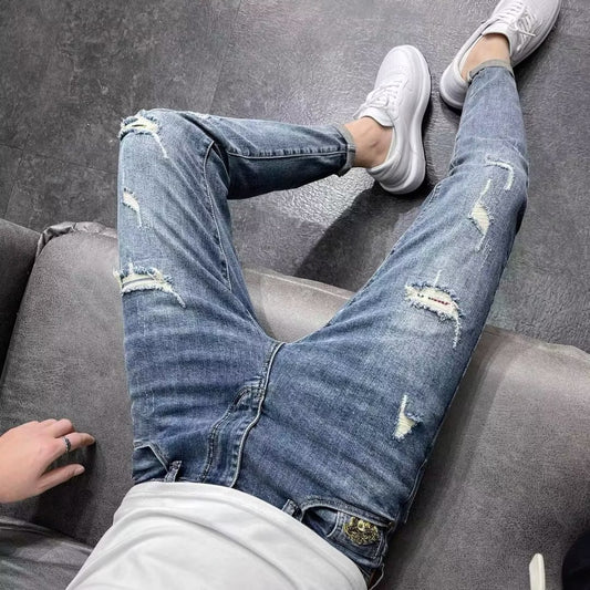 Men's Fashion Ripped Skinny Jeans