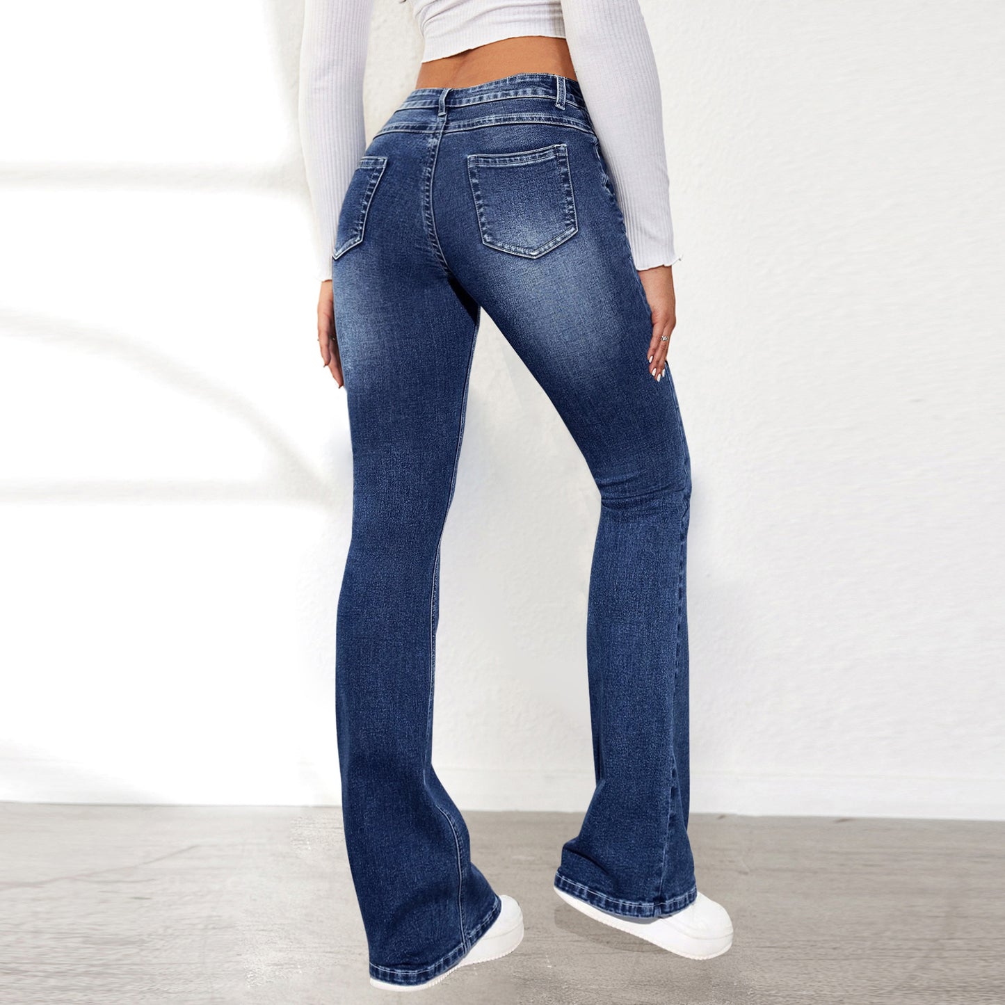 Stretch Retro Washed Jeans