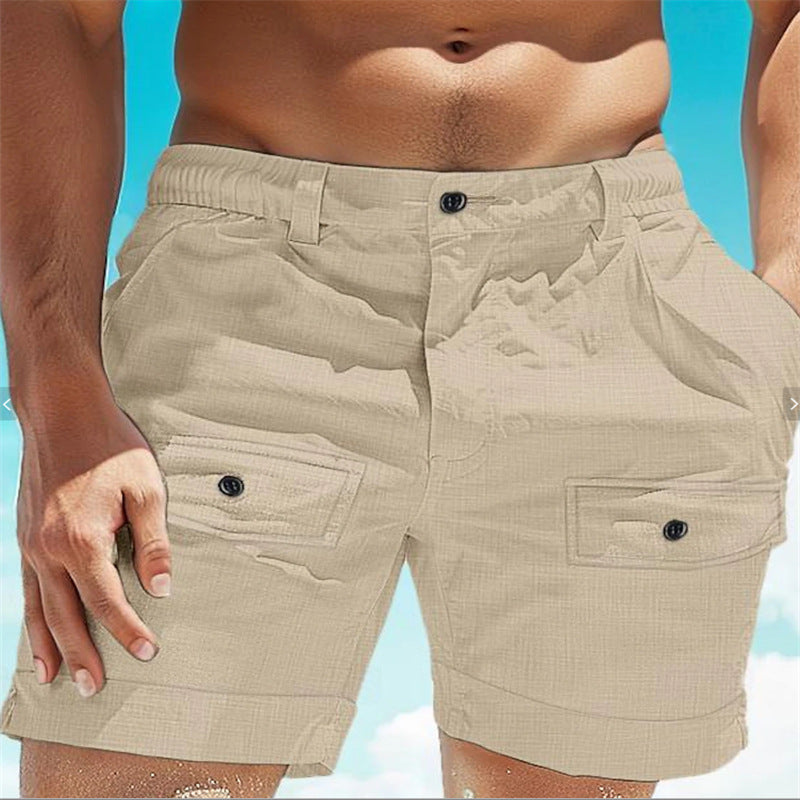 Elastic Waist Breathable Shorts