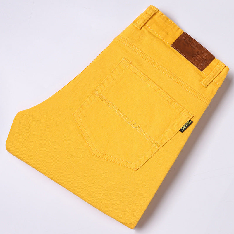 Men' Slim Fit Stretch All-matching Mid Waist Jeans