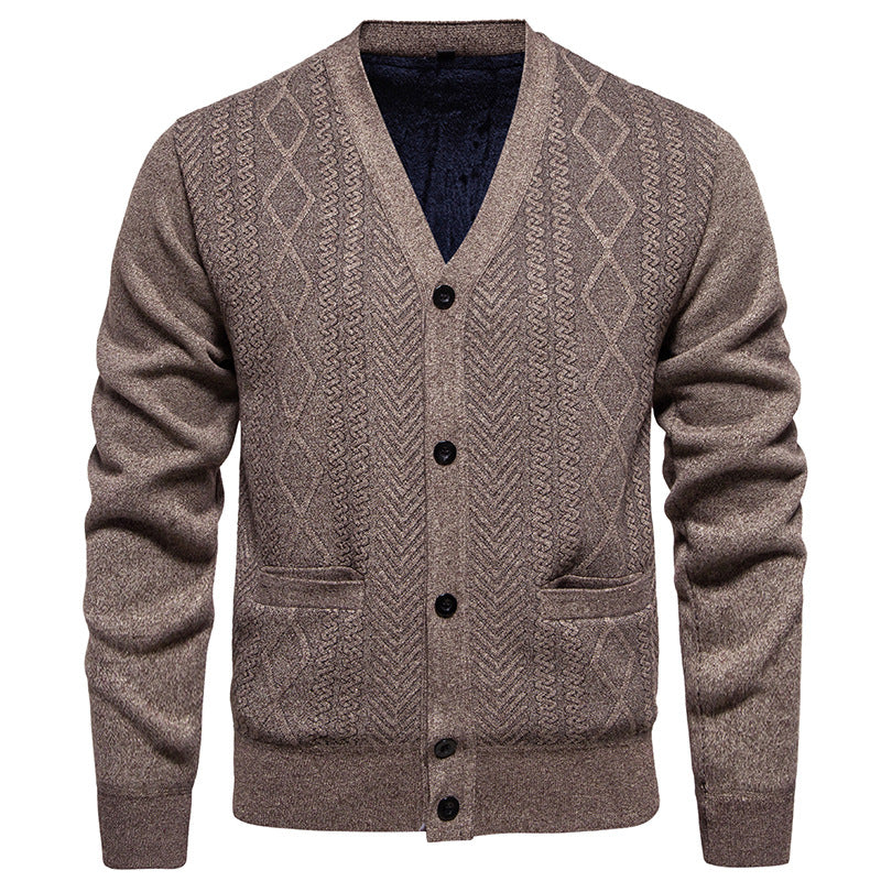 Men's Long-sleeved Striped Sweater Top
