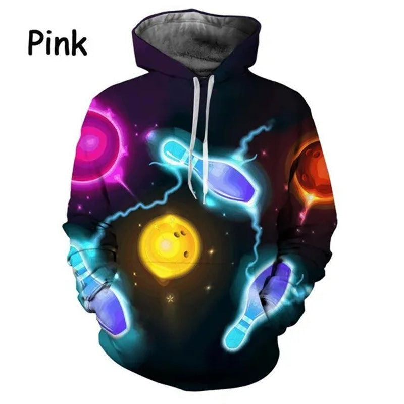 Bowling Men's Casual Hooded Sweater