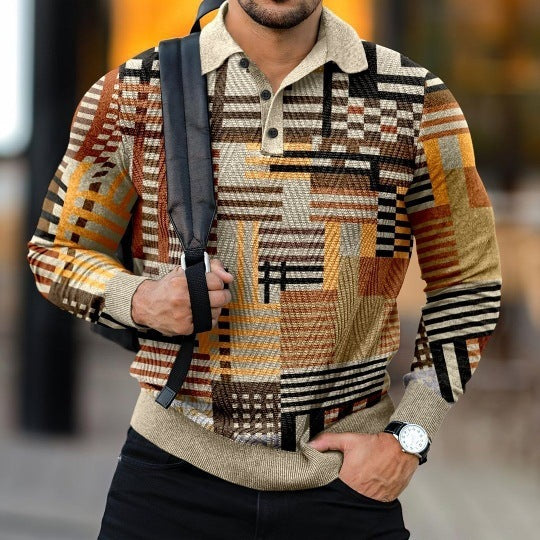 Fashion Men's Long-sleeved T-Shirt