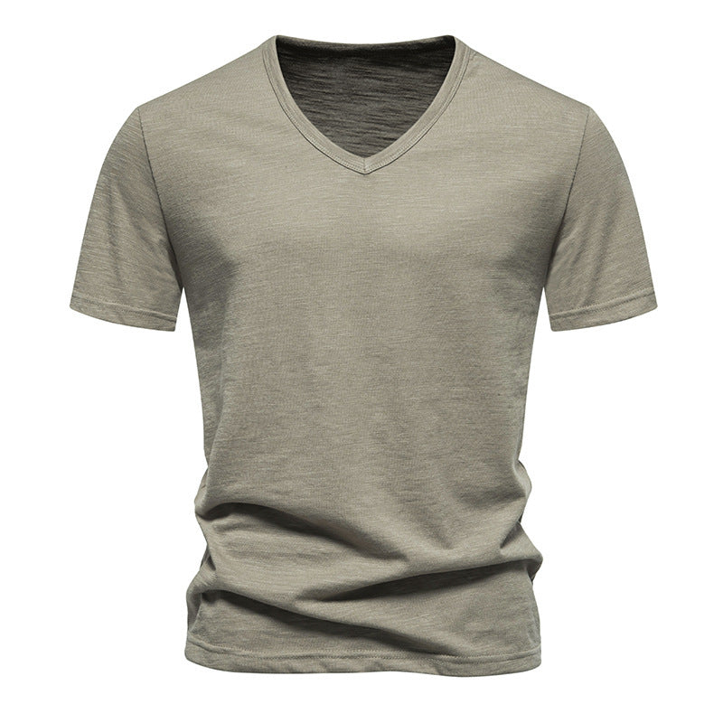 Men's Slub Cotton Bottoming T-Shirt