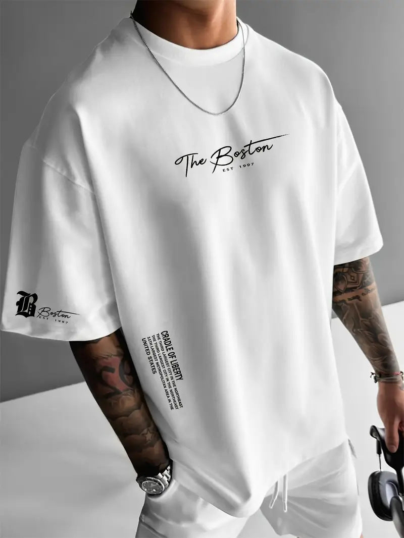 Men's Round Neck Loose Short Sleeve T-Shirt