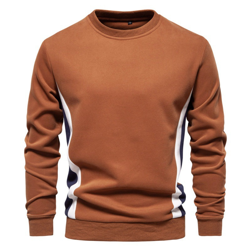 Men Slim Fit Long Sleeves Patchwork Sweatshirt