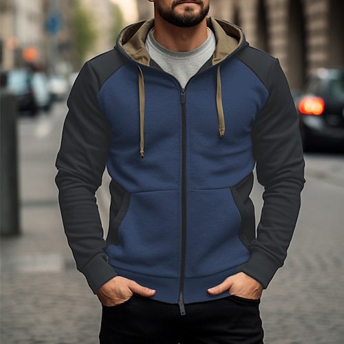 Trendy Loose-fitting Hoodie Zipper Jacket