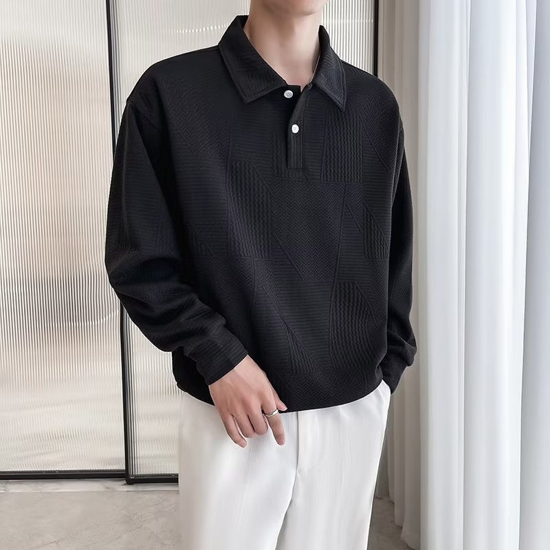 Men's Mature And Stable Lapel Sweatshirts
